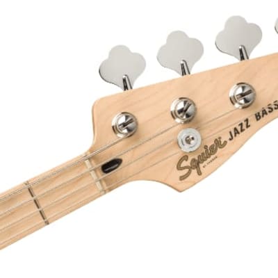 Squier Affinity Series Jazz Bass, Maple Fingerboard, Black Pickguard, Black image 5