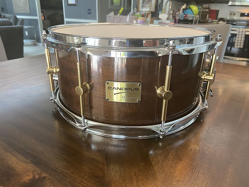 Canopus Canopus Mahogany Snare Drum 14x6.5 Black Lacquer snare 2019 - Black  Lacquer