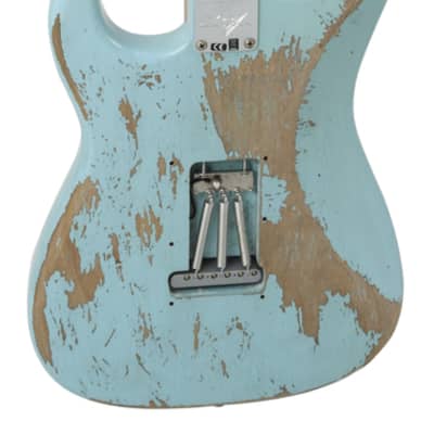 Fender Custom Shop LTD Poblano Stratocaster Super Heavy Relic Aged Daphne Blue image 3
