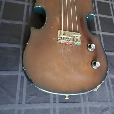 Vintage Univox Violin Bass Short-scale Single Humbucker Model U1970F image 3