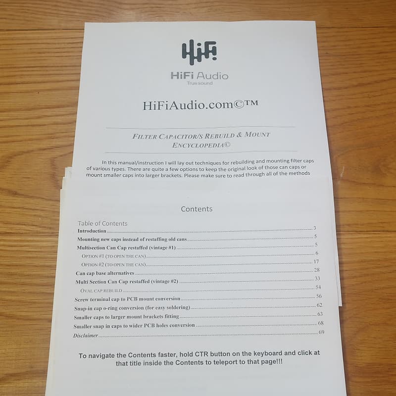 McIntosh MC2155 restoration kit filter capacitor repair rebuild fix  			