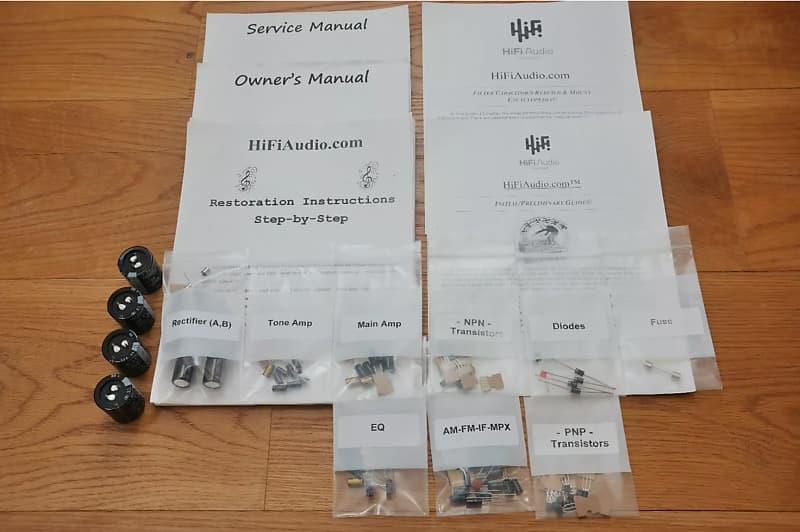 Harman Kardon 430 restoration kit filter capacitor repair rebuild fix  			