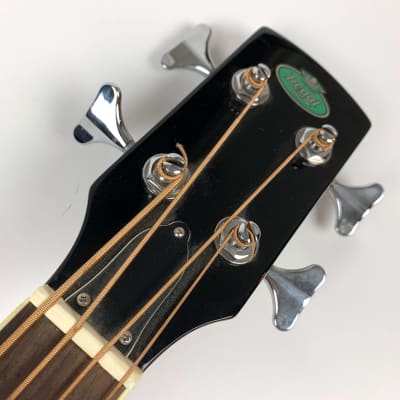 Regal Round Neck Acoustic  Resonator Bass 4 string. Honeyburst image 4