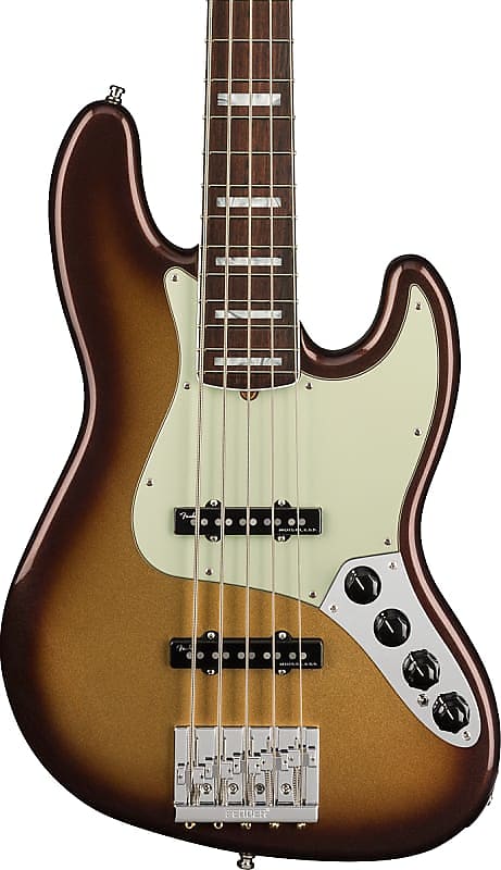 Fender American Ultra Jazz Bass V. Rosewood FB, Mocha Burst image 1