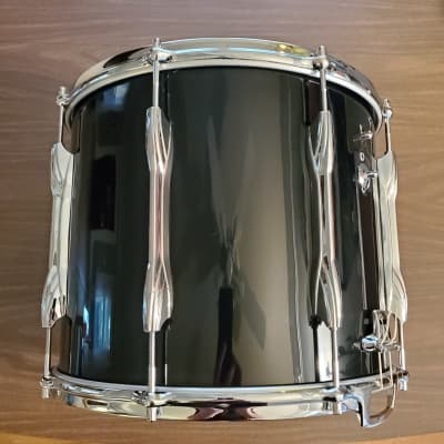 Premier 12x14 Marching Snare 70s/80s Vintage 8 Lugs with Die Cast Hoops Black Wrap image 4