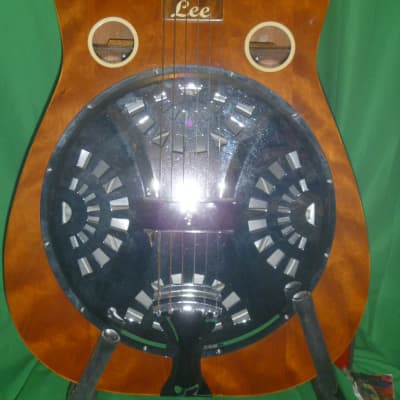 Lee Luthier built Resonator (Square Neck Six String) 2005 Lightly Flamed Maple image 5