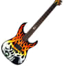 ESP LTD Screaming Flaming Skull Graphic Electric Guitar w EMG Active Pickups
