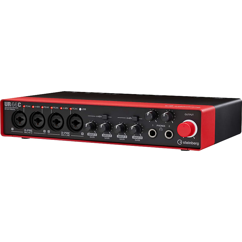 Steinberg UR44C RD 6-In / 4-Out USB 3.0 Type-C Audio Interface, Red