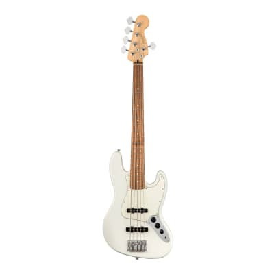 Fender Player Jazz Bass V 5-String Electric Bass Guitar (Right-Hand, Polar White) for sale