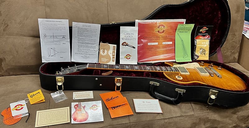 Gibson 1958 Gibson Les Paul Custom Authentic Custom Shop Historic Flame Top 2001 - Iced Tea image 1