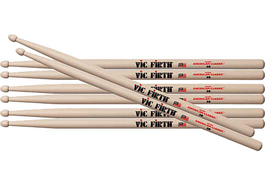 PACK BAGUETTES BATTERIE VIC FIRTH AMERICAN CLASSIC HICKORY 5A