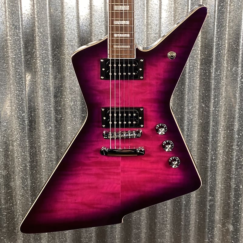 Westcreek Revenge Explorer Flame Transparent Purple Burst | Reverb