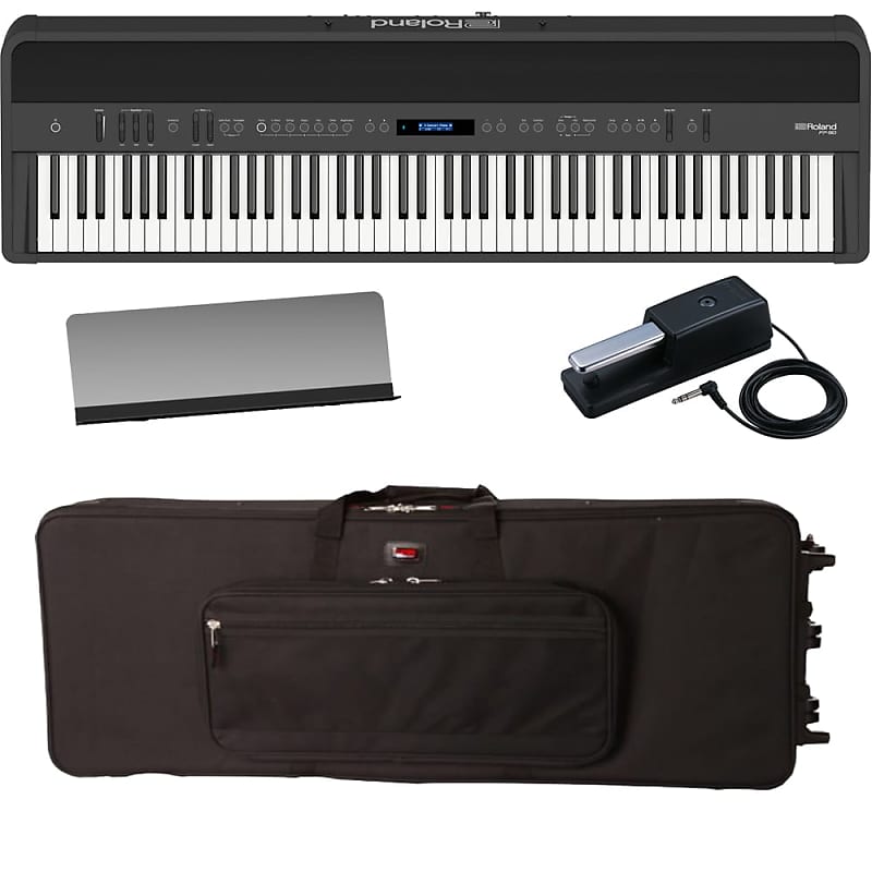 New Roland FP-90 Black Portable Stage Piano 88 Weighted Key with Gator Carrying Bag (with Wheels) image 1