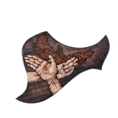 burnyblack wooden acoustic guitar pickguard gibson songwriter_freedom  wooden image 4