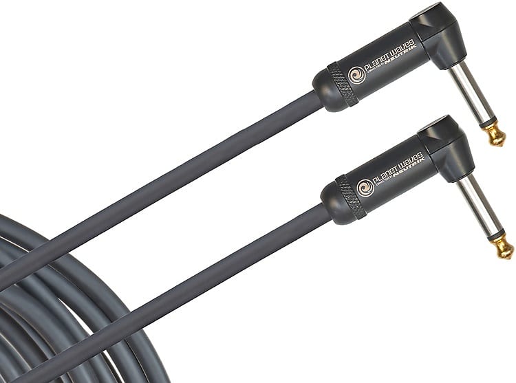 D'Addario PW-AMSGRR-10 American Stage Right Angle to Right Angle Instrument Cable- 10 foot image 1