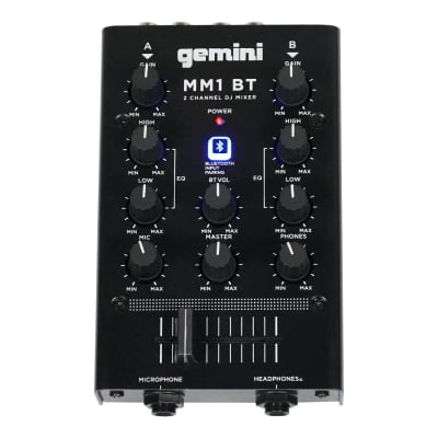 Gemini MM1BT Analog DJ Mixer with Bluetooth