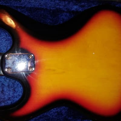 Teisco Bass Guitar 1960s Red Sunburst image 2