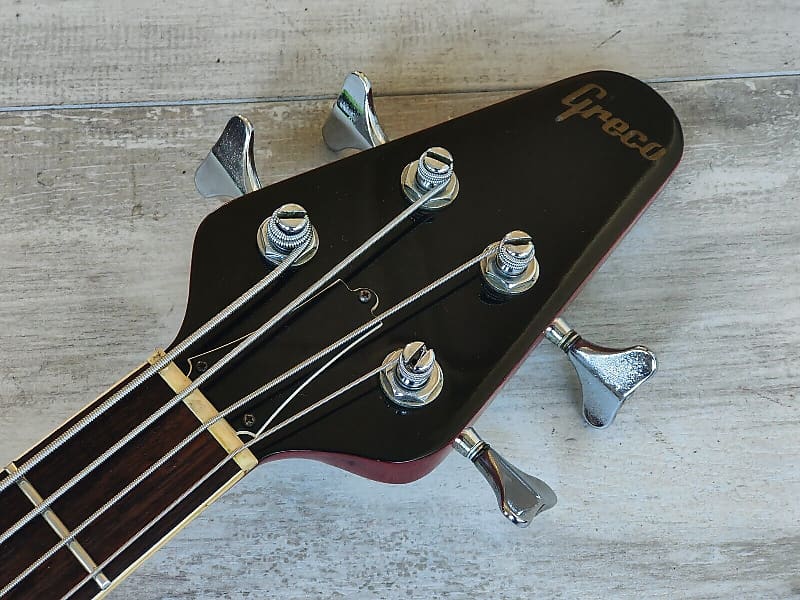 1988 Greco Japan FVB-75 Flying V Bass (Cherry Red) | Reverb