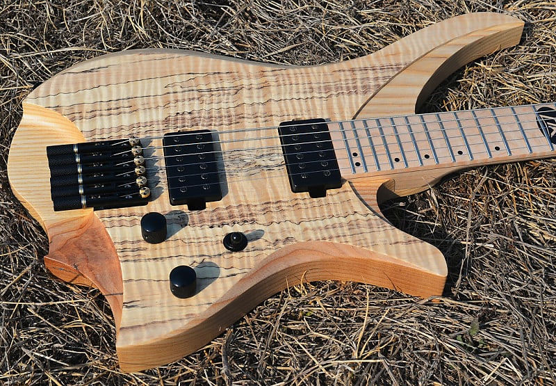 NK Headless Guitar, Strandberg-like bridge, luminous side