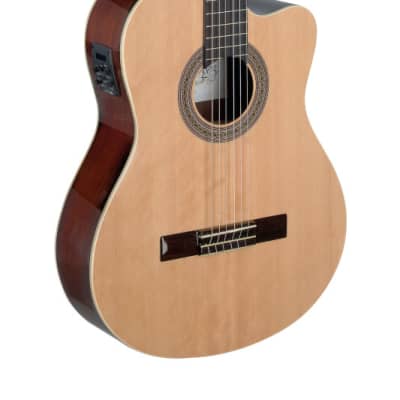 Angel Lopez Cereza series cutaway acoustic-electric classical guitar w/ solid spruce top image 7