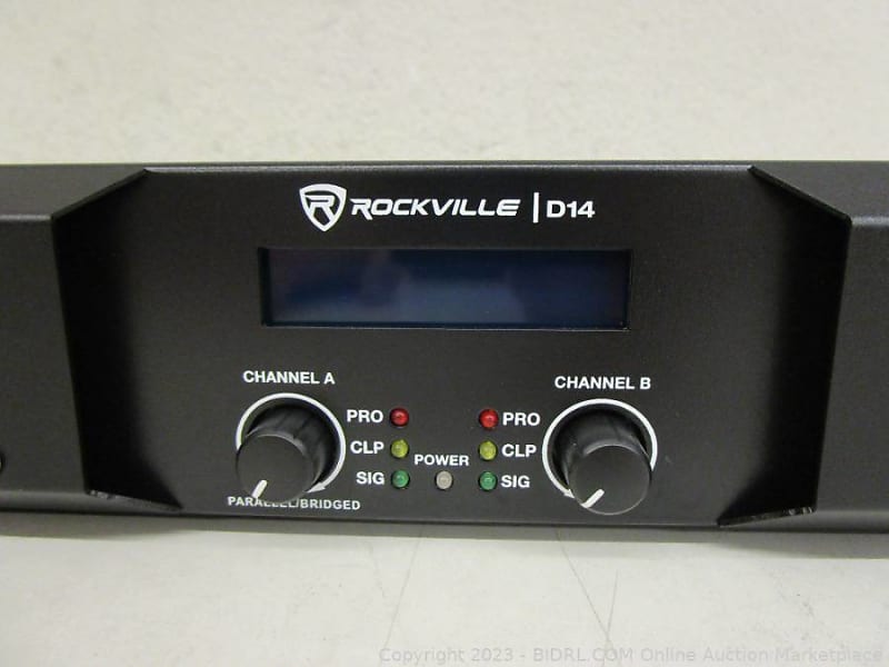 Rockville D14 7000w Peak/2000w RMS Class D 2 Channel Power Reverb