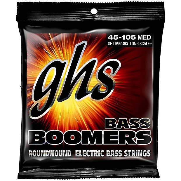 GHS Bass Boomers Roundwound Electric Bass Strings Long Scale Plus M3045X 45-105 image 1
