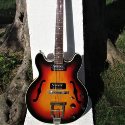 Kappa Series 500  Hollow Body Guitar, 1960's,  Wyattsville, Md.,  Sunburst Finish, Gig Bag image 1