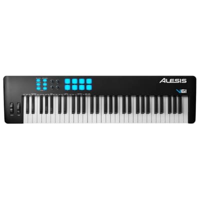 Alesis V61 MKII 61-Key USB MIDI Keyboard and Music Production Controller with Velocity-Sensitive Pads and Octave and Transpose Buttons