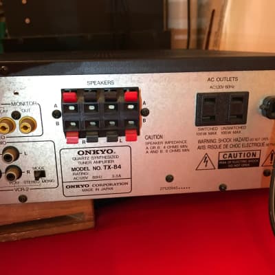 Onkyo TX-84 Quartz Synthesized Tuner Amplifier 1987 Black image 6