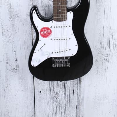 Fender® Squier Mini Stratocaster Left Handed Electric Guitar Lefty Strat Black image 3