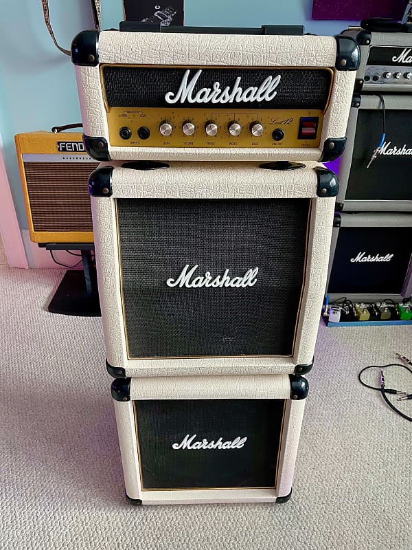 Marshall Lead 12 3005 mini/micro stack, mid-late '80s, WHITE, Exc Cond