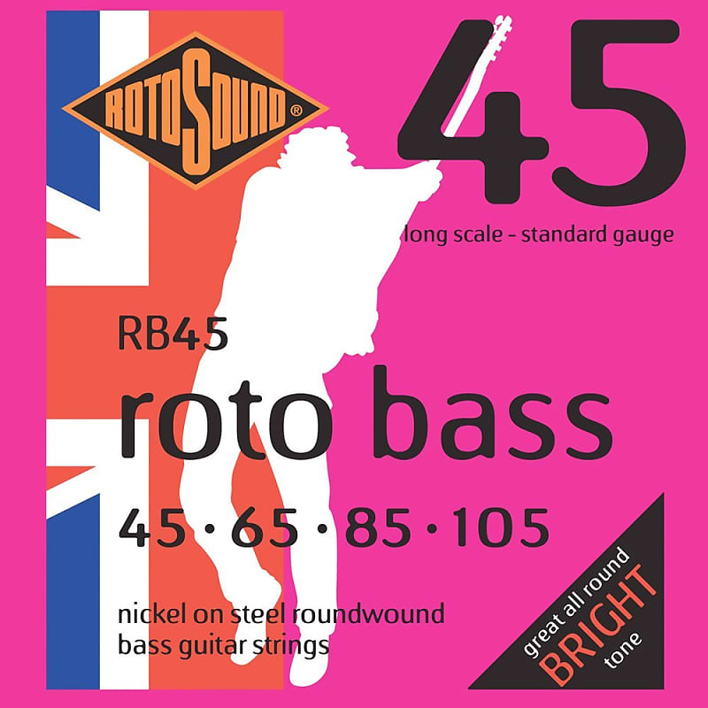 Rotosound RB45 Nickel (Unsilked) Bass Guitar Strings 45-105 image 1