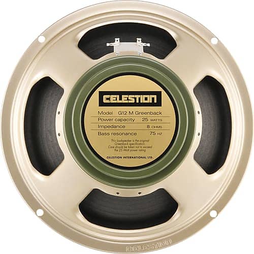 Celestion G12M Greenback T1220: Classic Series 12" 25 Watt 8Ω Speaker image 1