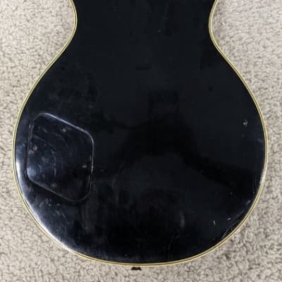 Very Cool Vintage Univox LP Style Cutaway Electric Guitar w/Case, Black - 1970s? image 2