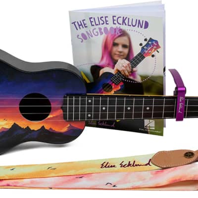 Flight TUS-EE SUNSET PACK Elise Ecklund Signature Travel Soprano Ukulele Bundle New - Sunset image 4