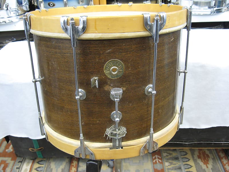 Gretsch 10X14" Round Badge Parade Drum  (182) 50's Mahogany/Maple image 1
