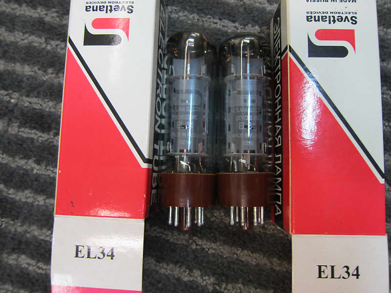 Pair NOS Svetlana EL34 Power Tubes, Vintage 1980s, Ex Sound | Reverb