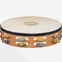 Meinl TAH2M-SNT 10" Traditional Wood Tambourine with Double Row Dual Alloy Jingles