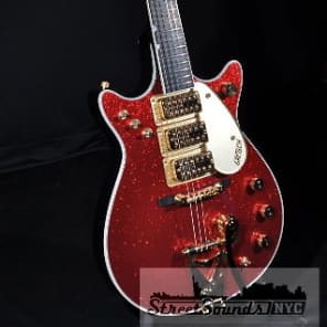 Gretsch Usa Custom Red Sparkle Triple Jet 3 Pickup Double Cutaway