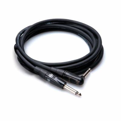 Hosa - HGTR-015R - REAN Straight to Right-Angle Pro Guitar Cable Black - 15 ft. image 2