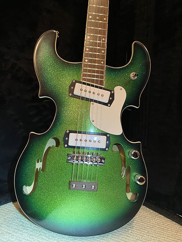 Gruggett Made Stradette in Margarita Sparkle. Made by Master Luthier Bill Gruggett, from Mosrite. Only One. image 1