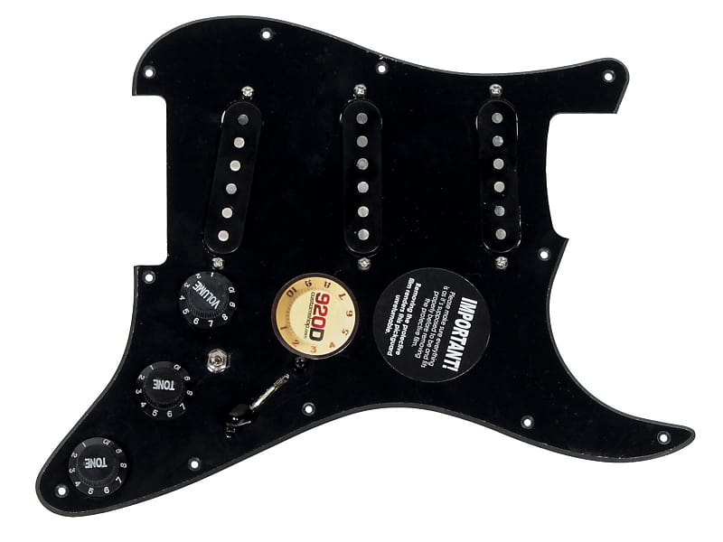 920D Custom Loaded Pickguard Seymour Duncan SSL-5 / SSL-1 w/ 7-Way Wiring  Black