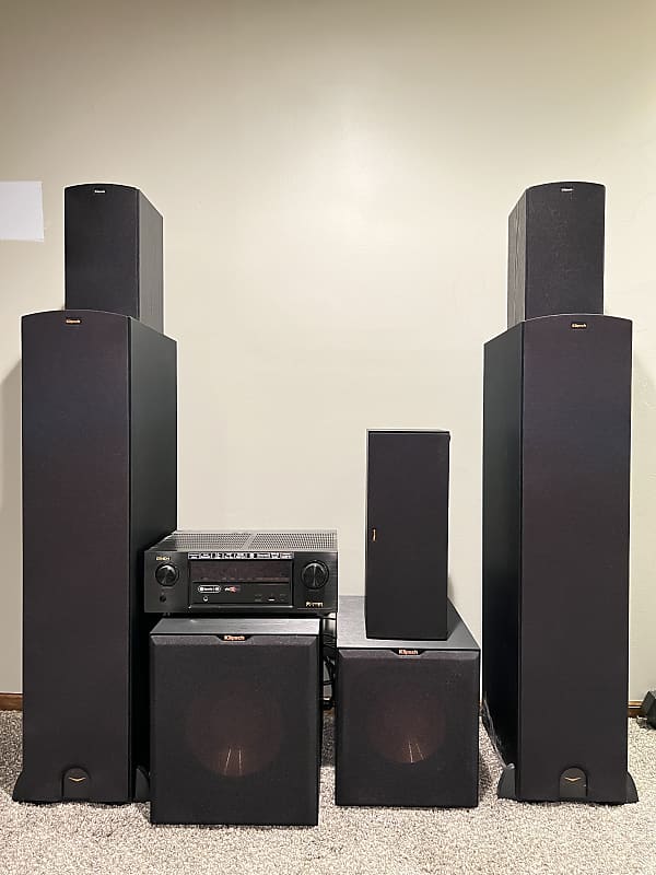 Klipsch Home Audio Package w/ Denon 1300W 4K Receiver Reverb