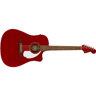 Fender Redondo Player Dreadnought Electro-Acoustic, Candy Apple Red image 2