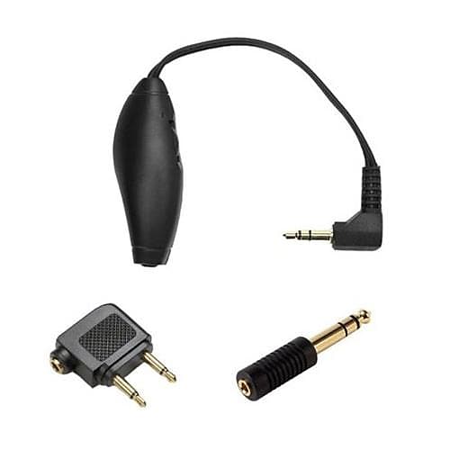 Shure EAADPT-KIT Headphone Adapter and Volume Control Kit, with Airplane / Airline Dual Prong Adapter image 1