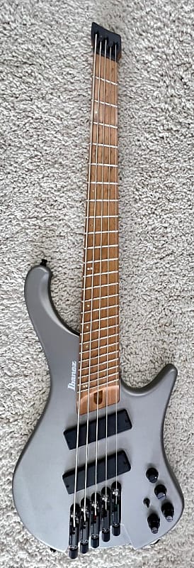 Ibanez EHB1005SMSMGM Headless 5-String Electric Bass Guitar -Metallic Gray Matte image 1