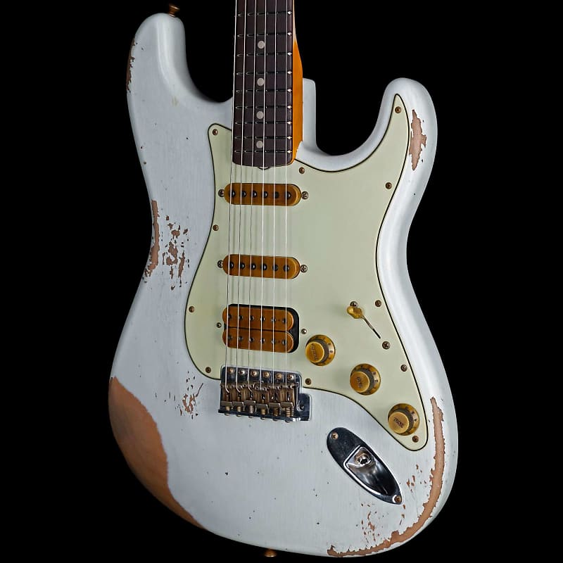 Fender Custom Shop Alley Cat Stratocaster Heavy Relic HSS RW Vintage Trem Olympic White image 1