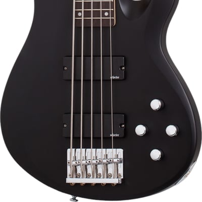 Schecter C-5 Deluxe 5-String Bass Guitar, Satin Black