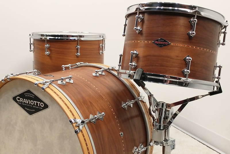 Craviotto 22/13/16" Solid Walnut Drum Set - Video. Signed Shells, ex Blackbird Studio Kit #340 2012 image 1