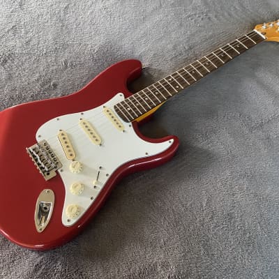 2023 Del Mar Lutherie  Surfcaster Strat  Candy Apple Red - Made in USA image 13